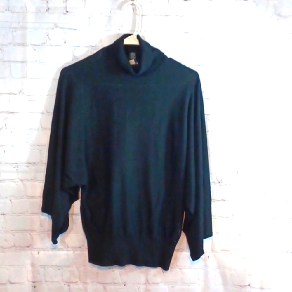 Susan Lewis Womans  Silk Black Short Sleeve Sweater L‎